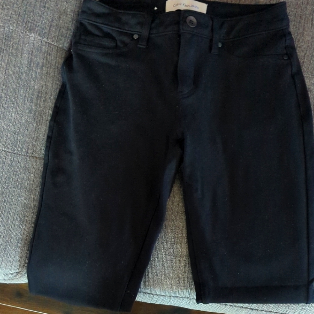 Calvin Klein Black Denim Trouser